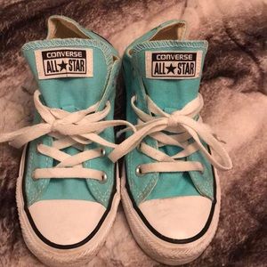 Light teal converse